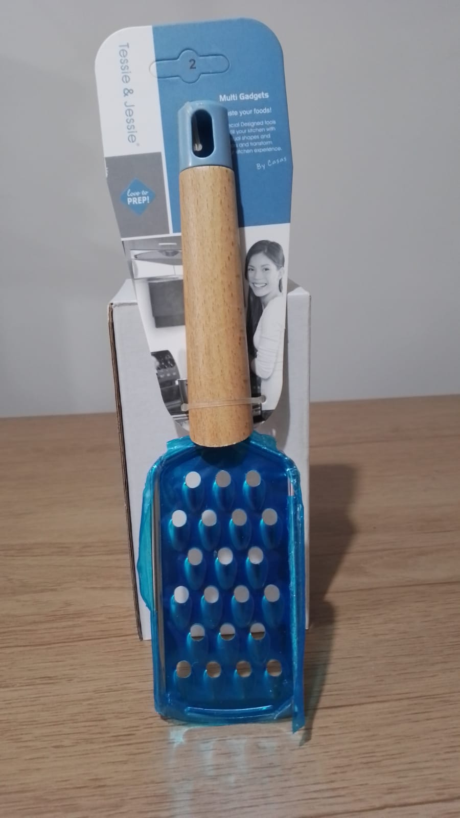 01 Nuevo: Rallador multifuncional de acero inoxidable con orificio grande, para frutas y queso, especias, 1 Ud