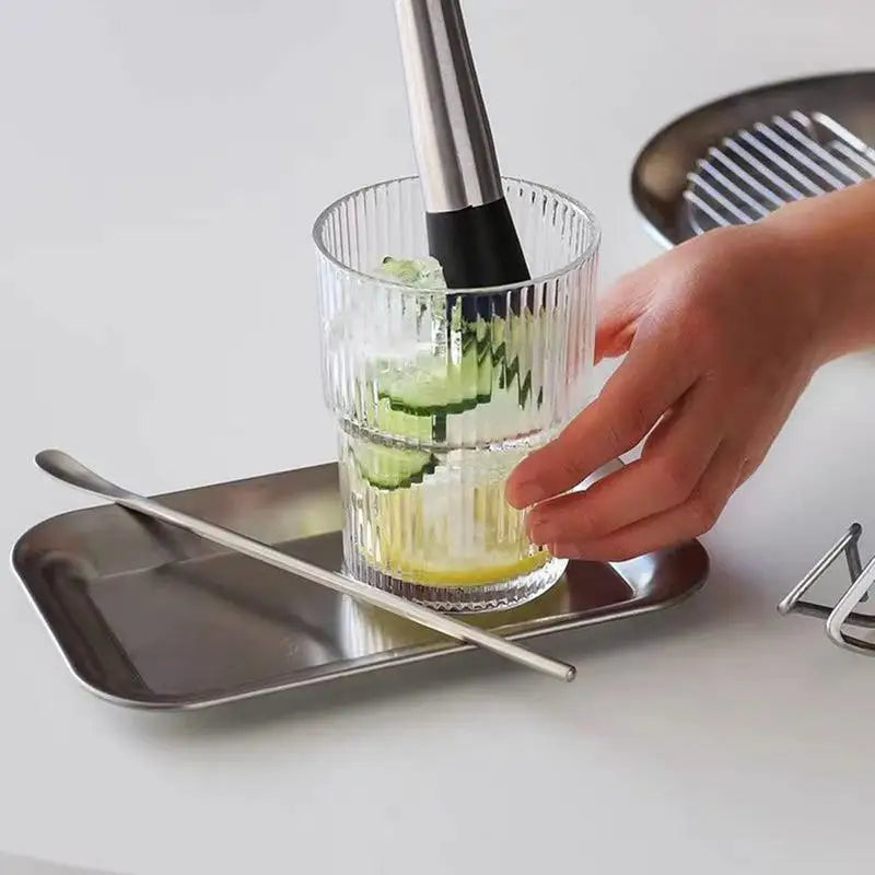 01 Nuevo: Vasos acanalados de cristal Vintage, para cóctel, whisky, jugo, café.320ml