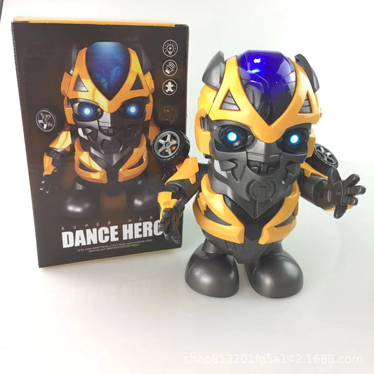 A: Nuevas figuras de acción de baile de 19cm, Canta con sonido. luces Led. Transformers juguete para niños
