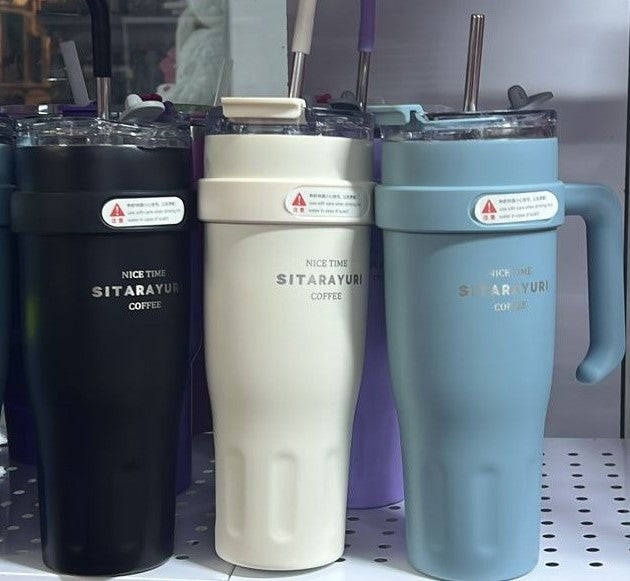 A: BOTELLA, VASO TÉRMICO O TOMA TODO DE ACERO DOBLE CAPA MARCA SITARAYURI - 1 LITRO. CONSERVA BEBIDAS FRIAS Y CALIENTES (CALIDAD A1, COLORES MATES ENTEROS PERLA, OSCURO, CELESTE ACERO, LILA BEBE Y LILA).